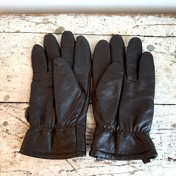 Black DEERSKIN Lined Boot Leather Gloves, Size Medium 304623 - Picture 3 of 6